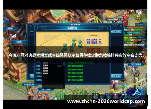 今晚亚冠对决战术博弈成主线强强较量智勇争锋定胜负教练排兵布阵左右走势